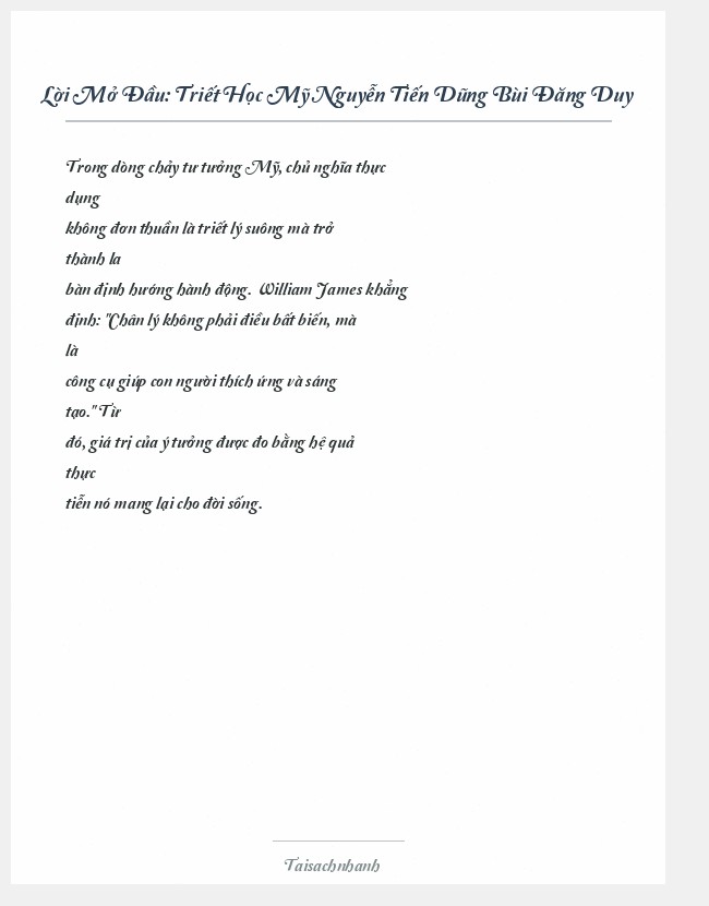 Trích đoạn Triết Học Mỹ Nguyễn Tiến Dũng Bùi Đăng Duy