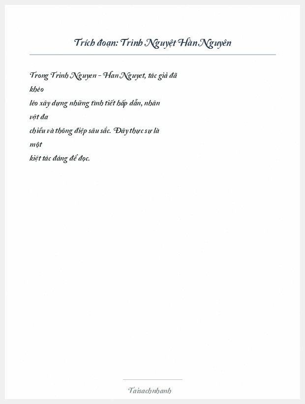Trích đoạn Trinh Nguyệt Hàn Nguyên