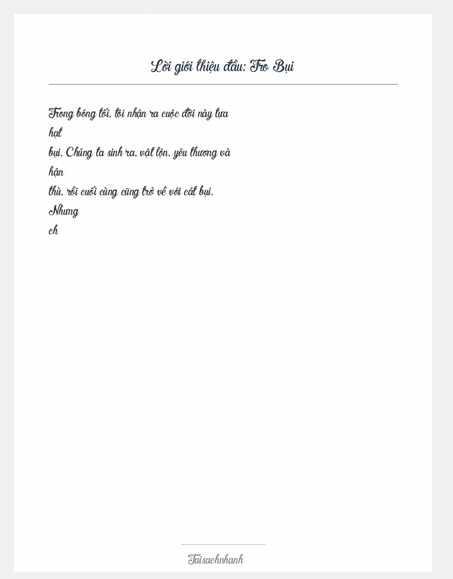 Trích đoạn Tro Bụi