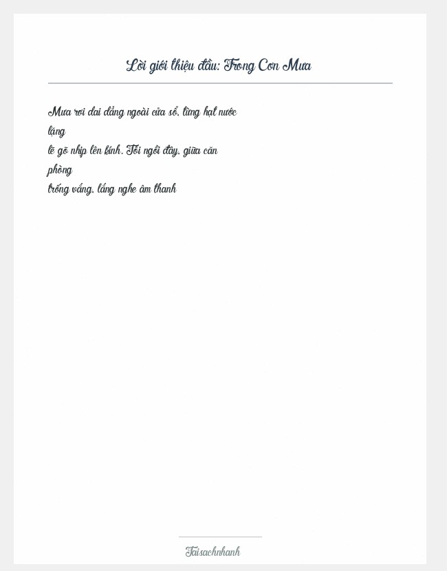 Trích đoạn Trong Cơn Mưa