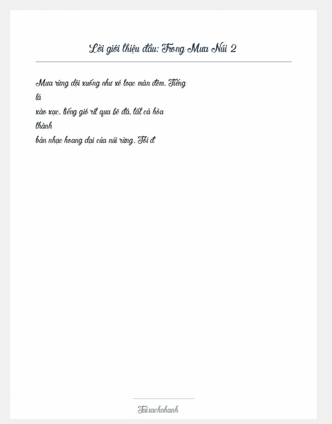 Trích đoạn Trong Mưa Núi 2