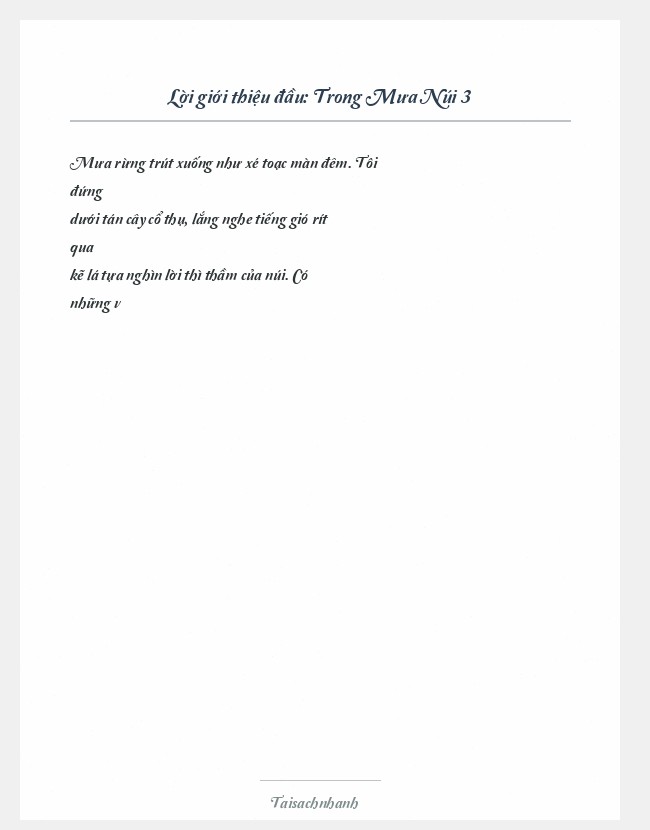 Trích đoạn Trong Mưa Núi 3