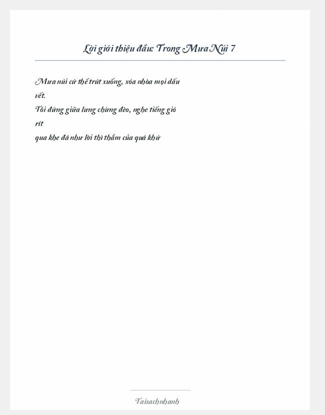 Trích đoạn Trong Mưa Núi 7