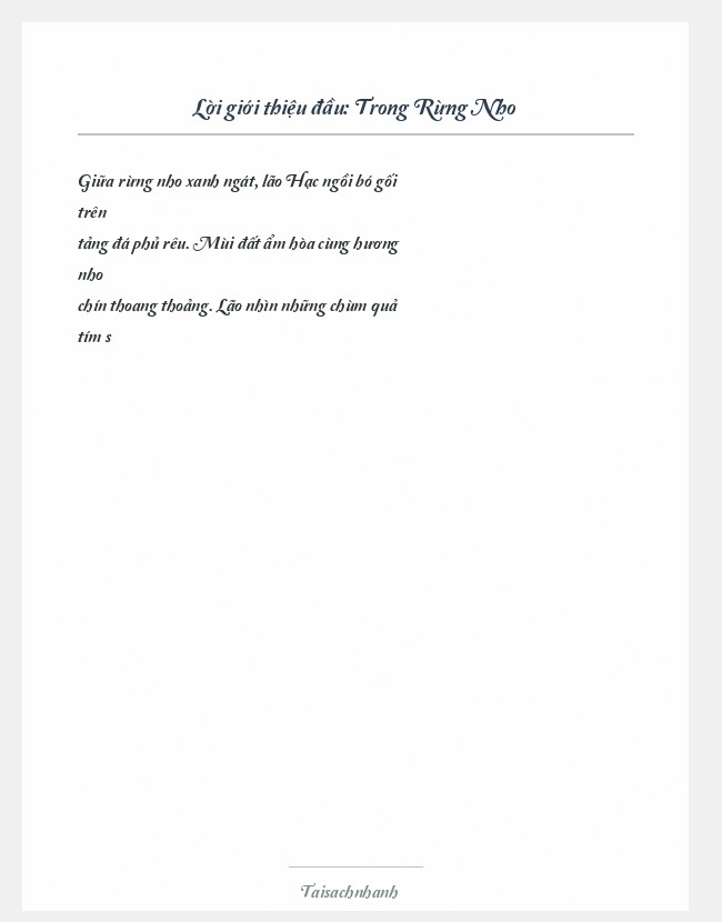 Trích đoạn Trong Rừng Nho