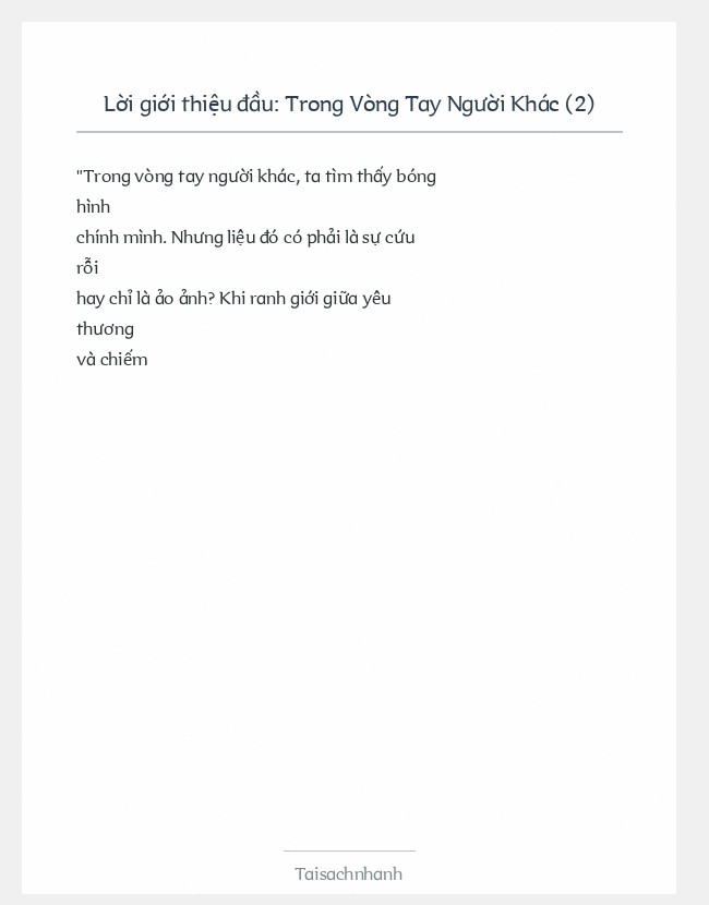 Trích đoạn Trong Vòng Tay Người Khác (2)