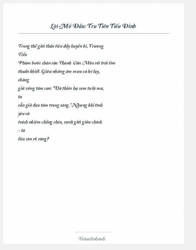 Trích đoạn Tru Tiên Tiếu Đỉnh