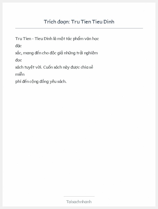 Trích đoạn Tru Tien Tieu Dinh