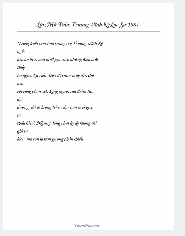 Trích đoạn Trương Vĩnh Ký Lục Sự 1887