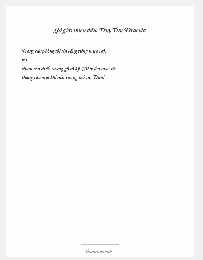 Trích đoạn Truy Tìm Dracula