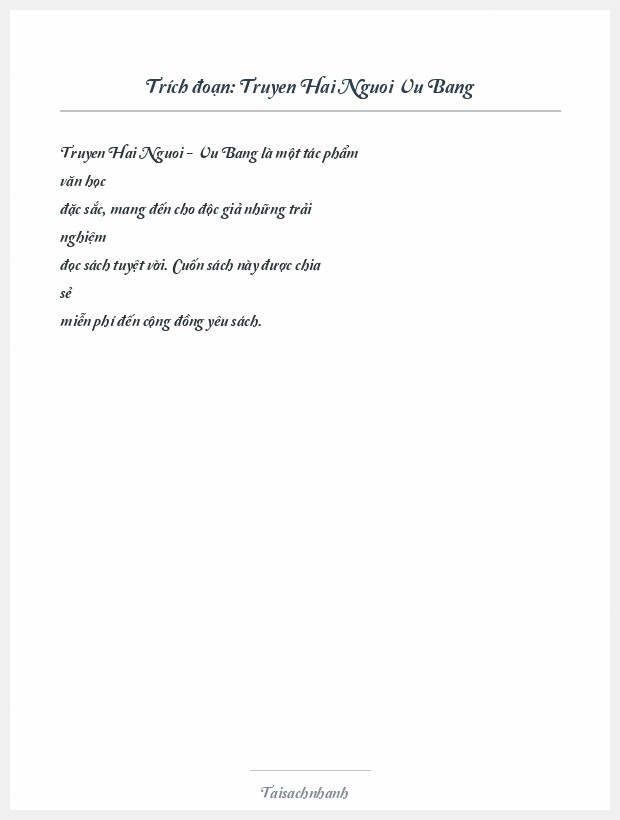Trích đoạn Truyen Hai Nguoi Vu Bang
