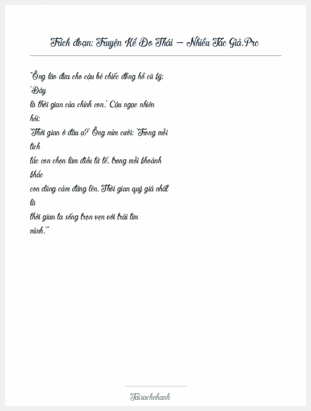 Trích đoạn Truyện Kể Do Thái - Nhiều Tác Giả.Prc