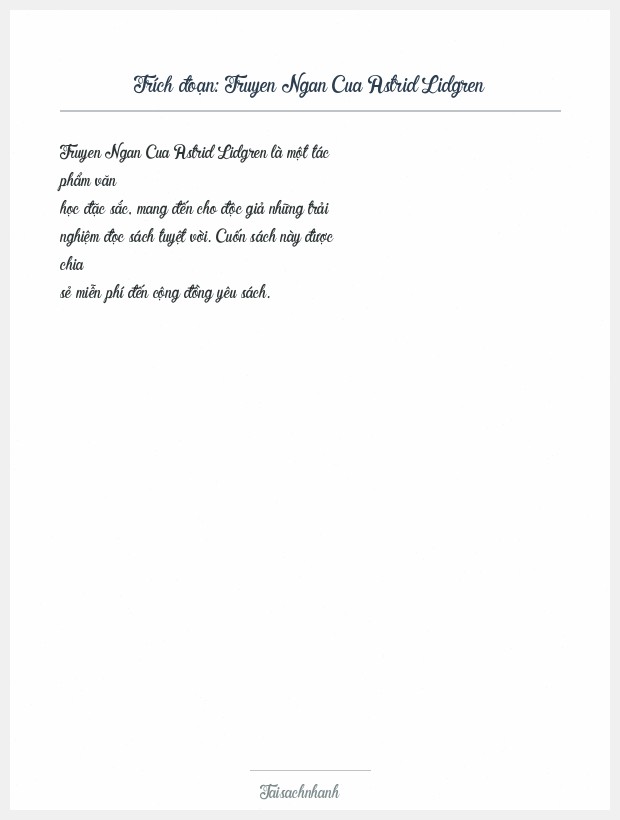 Trích đoạn Truyen Ngan Cua Astrid Lidgren