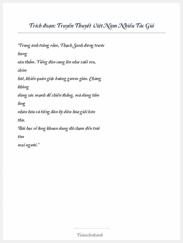Trích đoạn Truyền Thuyết Việt Nam Nhiều Tác Giả