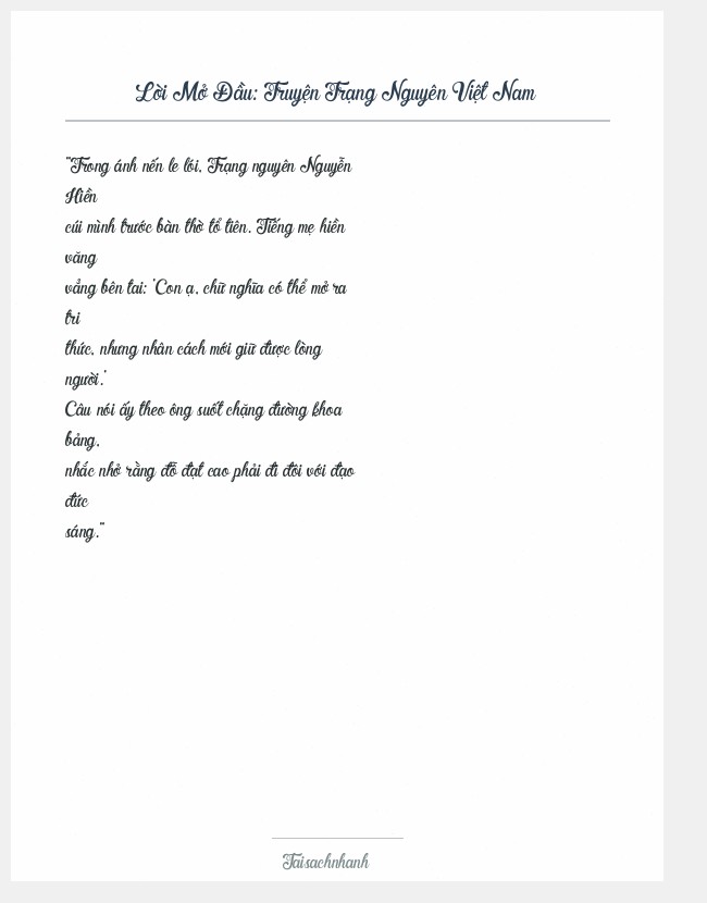 Trích đoạn Truyện Trạng Nguyên Việt Nam