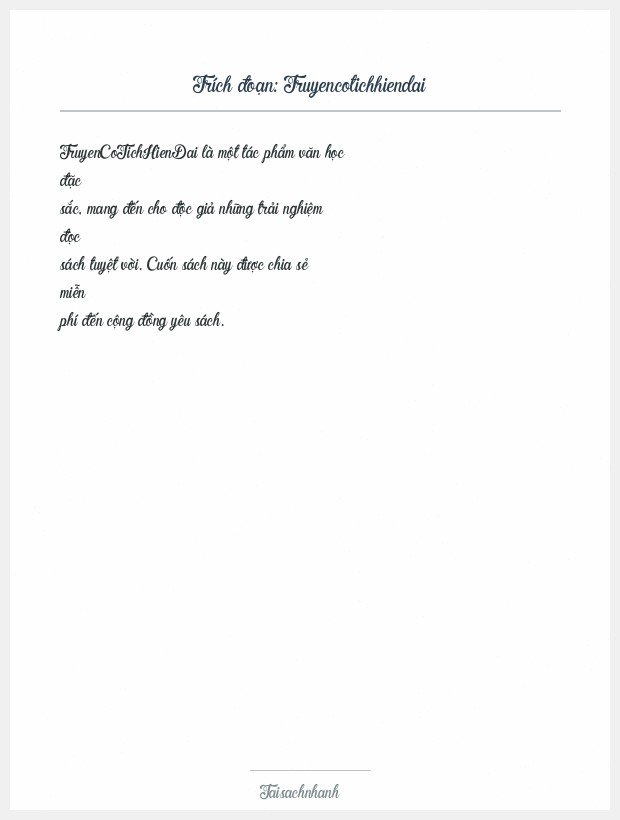 Trích đoạn Truyencotichhiendai