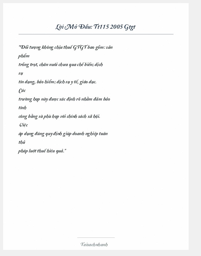 Trích đoạn Tt115 2005 Gtgt