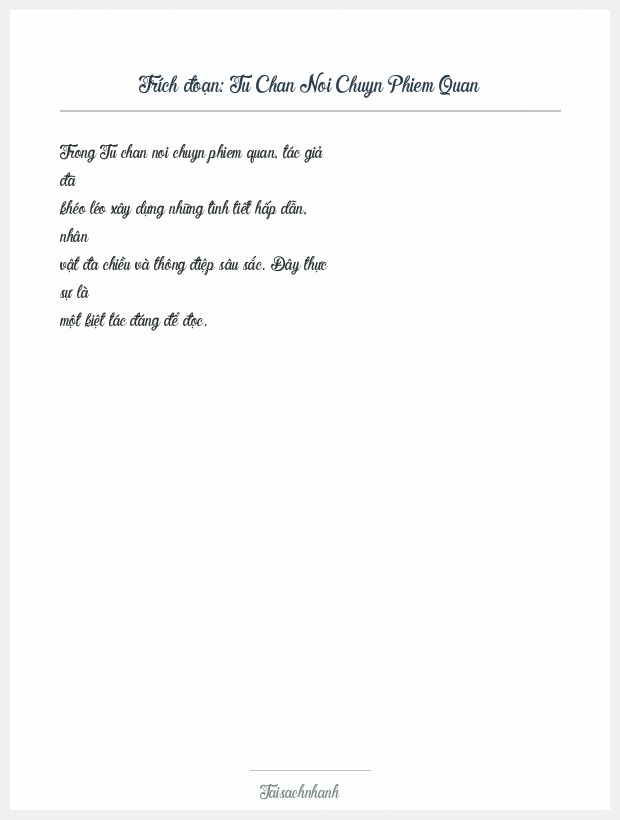 Trích đoạn Tu Chan Noi Chuyn Phiem Quan