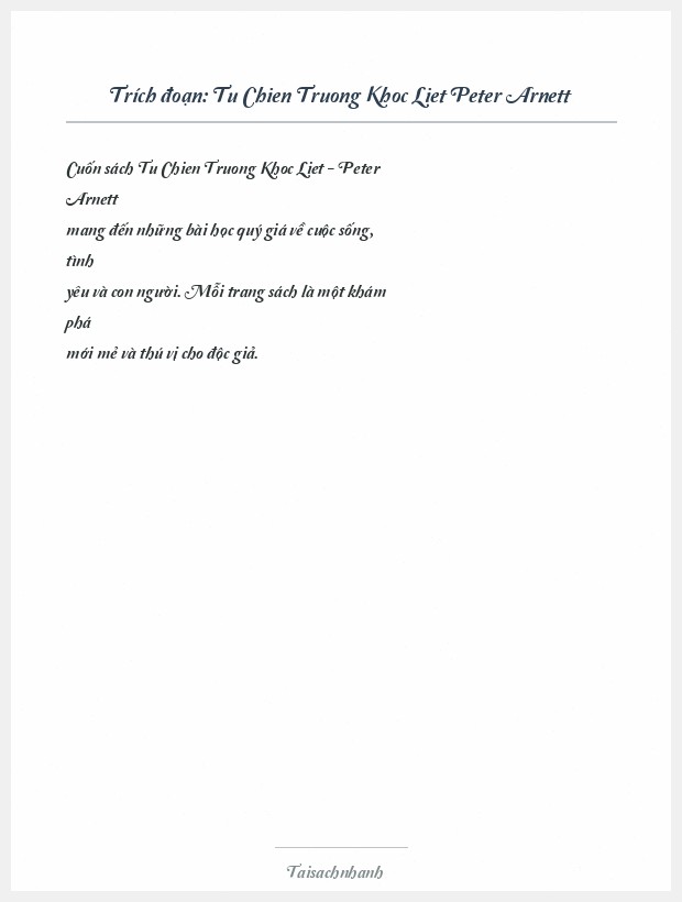 Trích đoạn Tu Chien Truong Khoc Liet Peter Arnett