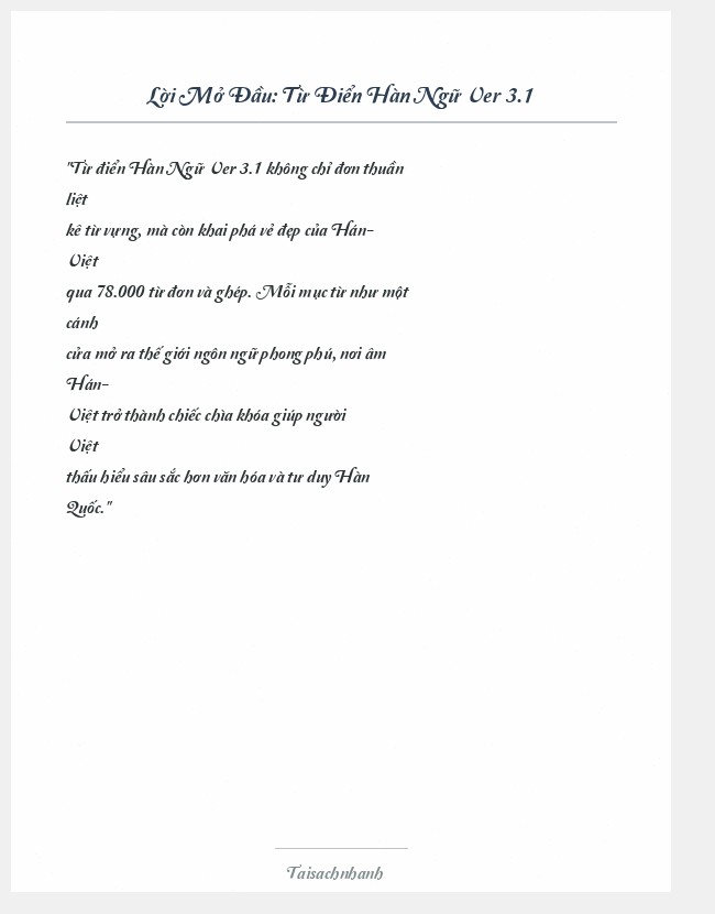 Trích đoạn Từ Điển Hàn Ngữ Ver 3.1