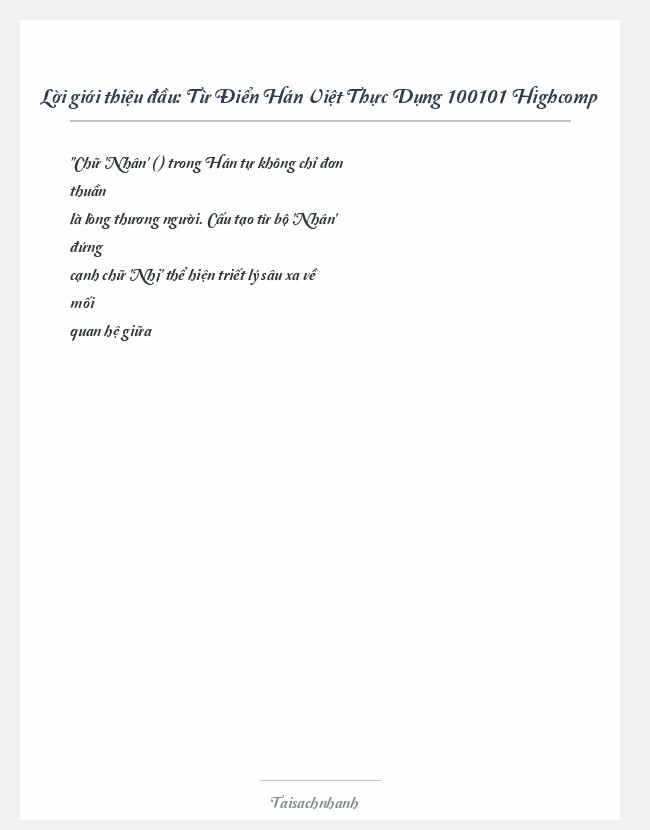 Trích đoạn Từ Điển Hán Việt Thực Dụng 100101 Highcomp