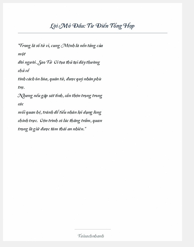 Trích đoạn Từ Điển Tổng Hợp