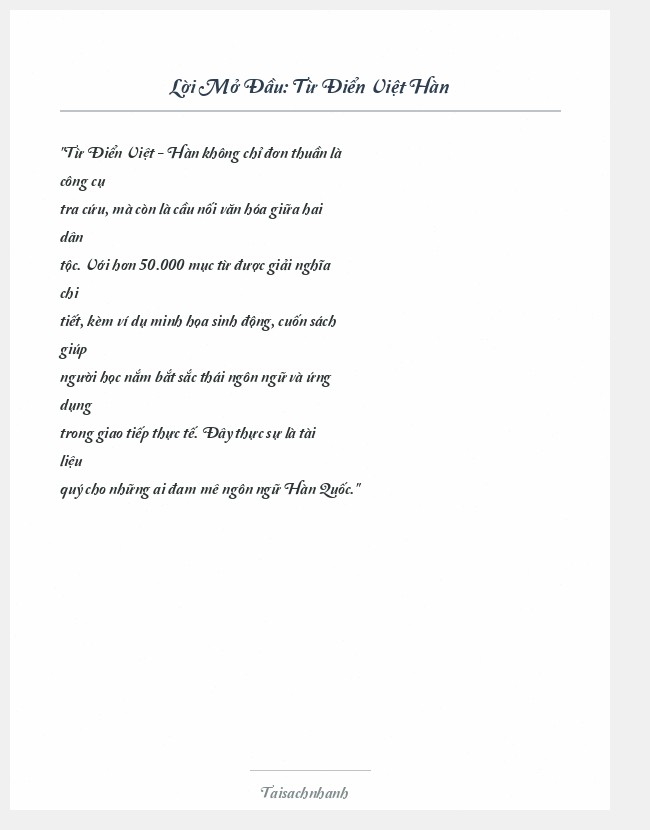 Trích đoạn Từ Điển Việt Hàn