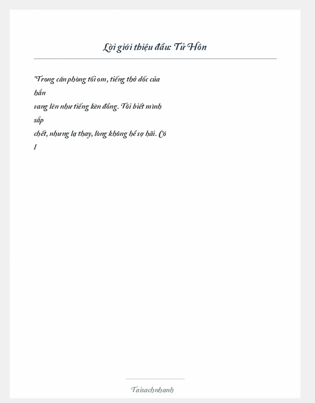 Trích đoạn Tử Hôn