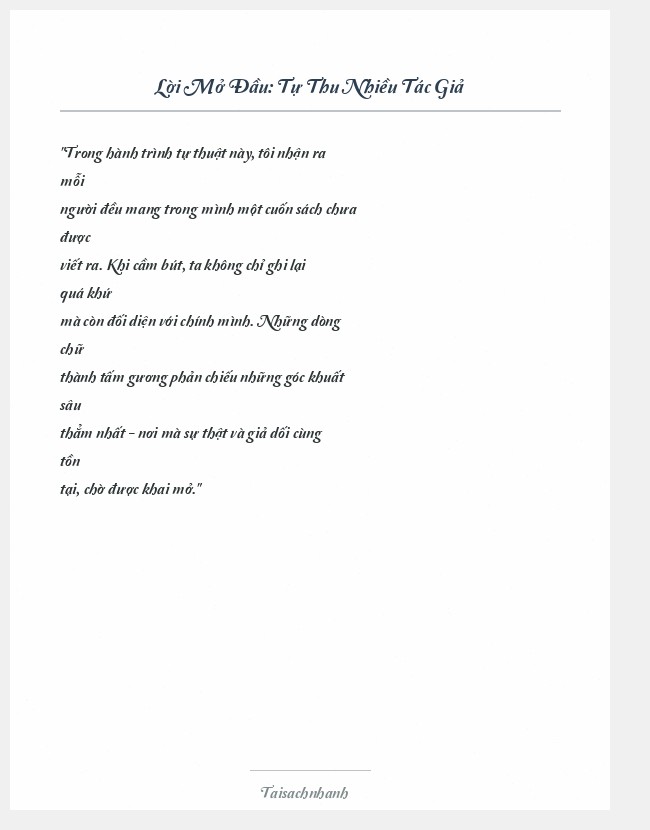 Trích đoạn Tự Thu Nhiều Tác Giả