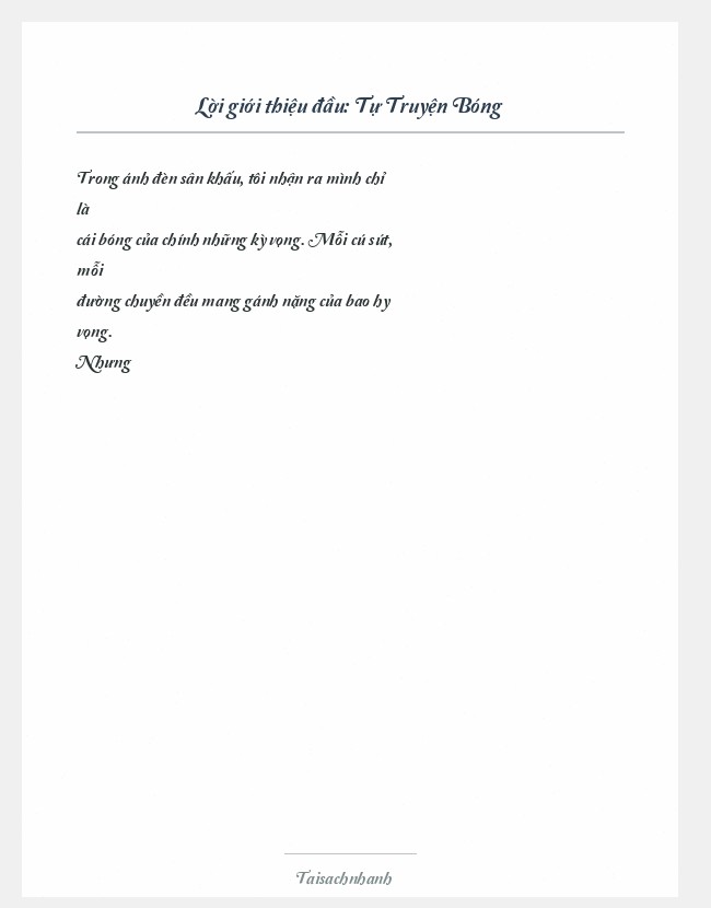 Trích đoạn Tự Truyện Bóng