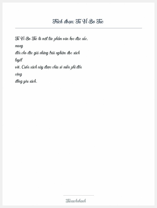 Trích đoạn Tu Vi Bo Tuc