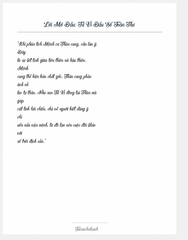 Trích đoạn Tử Vi Đẩu Số Toàn Thư