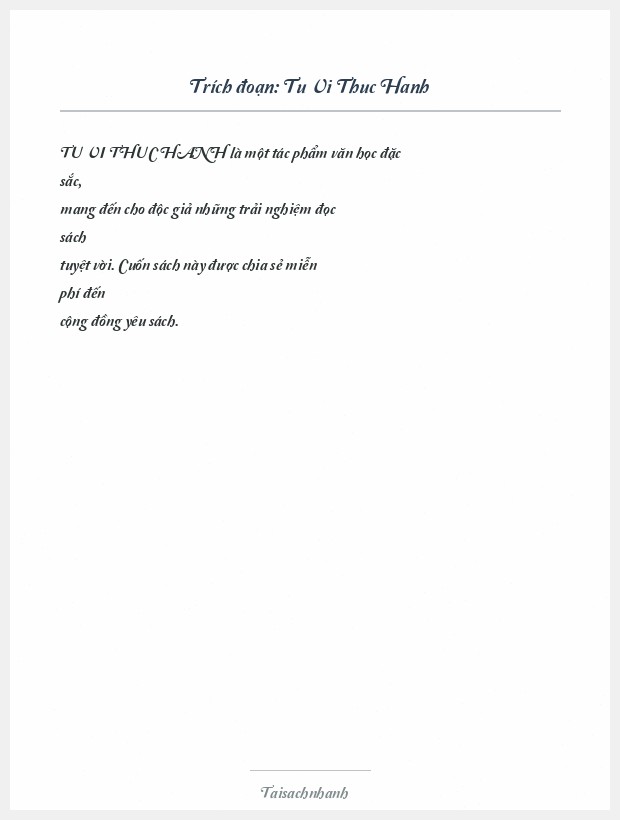 Trích đoạn Tu Vi Thuc Hanh