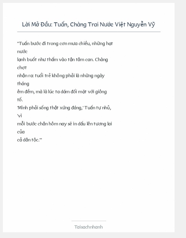 Trích đoạn Tuấn, Chàng Trai Nước Việt Nguyễn Vỹ