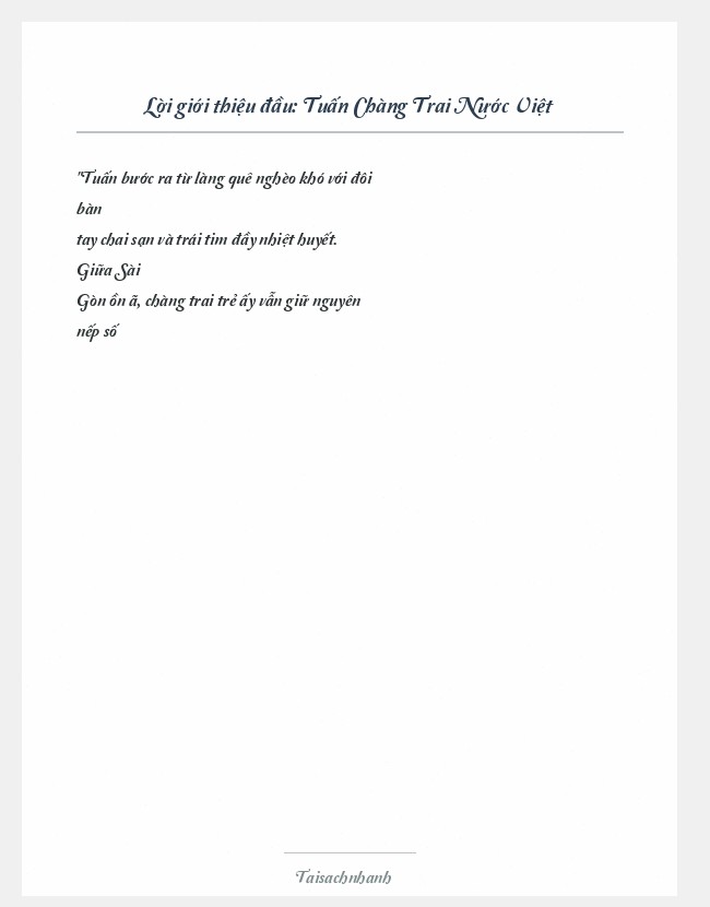 Trích đoạn Tuấn Chàng Trai Nước Việt