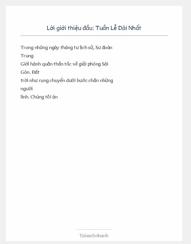 Trích đoạn Tuần Lễ Dài Nhất