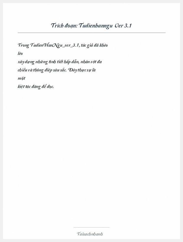 Trích đoạn Tudienhanngu Ver 3.1