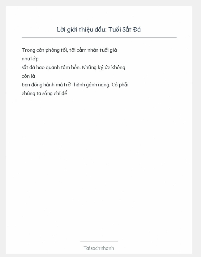 Trích đoạn Tuổi Sắt Đá