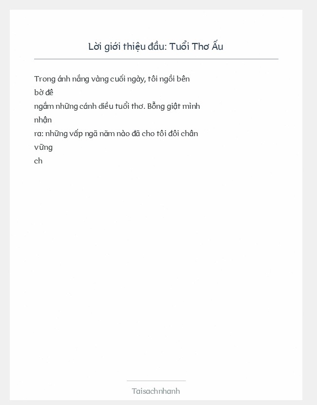 Trích đoạn Tuổi Thơ Ấu