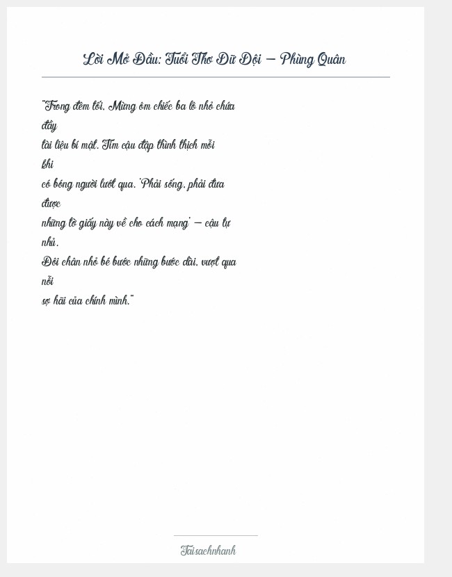 Trích đoạn Tuổi Thơ Dữ Dội - Phùng Quân