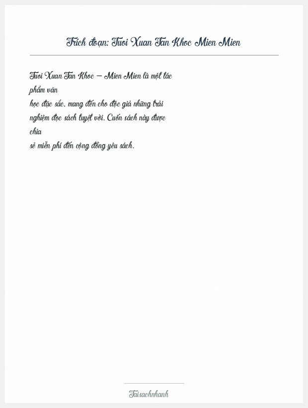 Trích đoạn Tuoi Xuan Tan Khoc Mien Mien