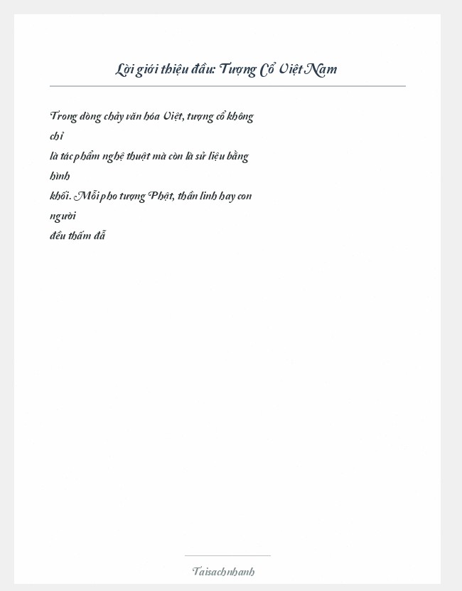 Trích đoạn Tượng Cổ Việt Nam