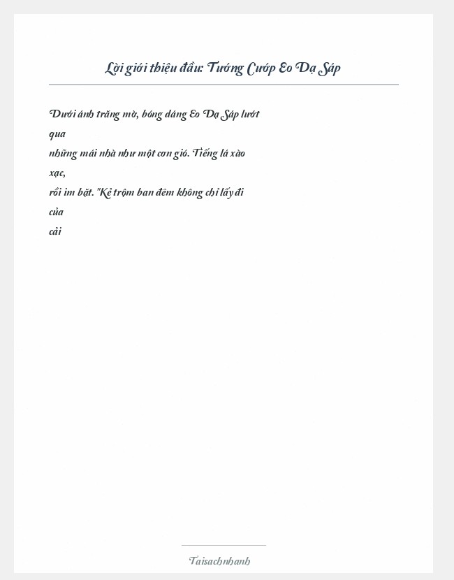 Trích đoạn Tướng Cướp Eo Dạ Sáp