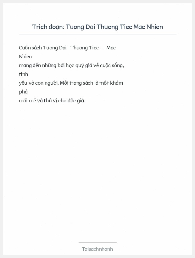 Trích đoạn Tuong Dai Thuong Tiec Mac Nhien