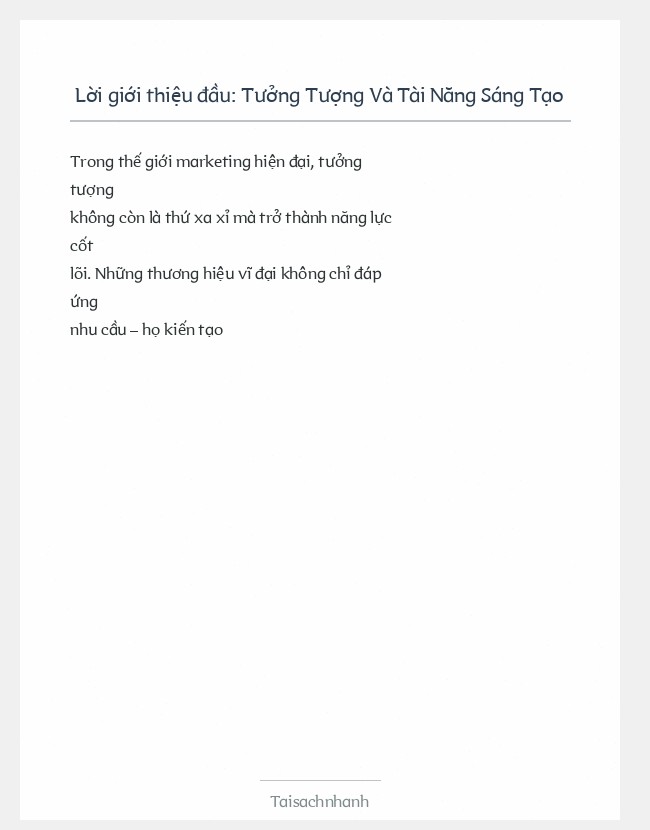 Trích đoạn Tưởng Tượng Và Tài Năng Sáng Tạo