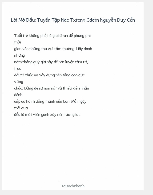 Trích đoạn Tuyển Tập Ndc Txtcnx Cdctn Nguyễn Duy Cần
