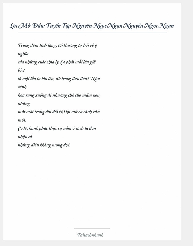 Trích đoạn Tuyển Tập Nguyễn Ngọc Ngạn Nguyễn Ngọc Ngạn