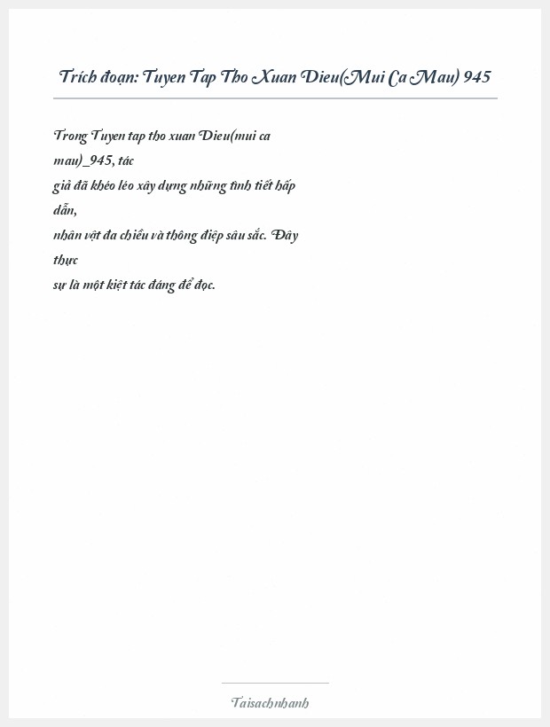 Trích đoạn Tuyen Tap Tho Xuan Dieu(Mui Ca Mau) 945