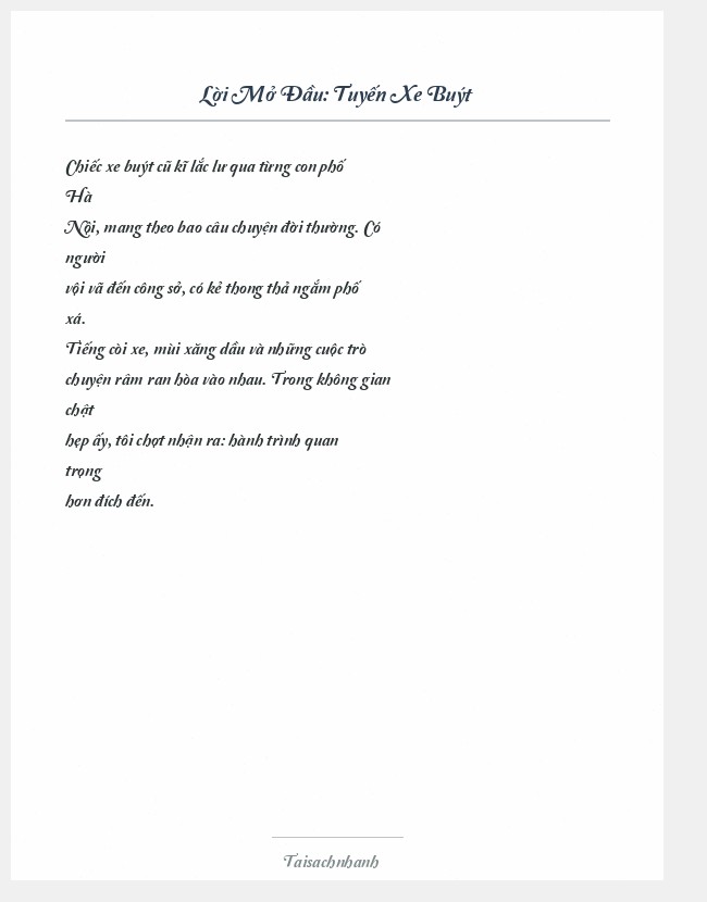 Trích đoạn Tuyến Xe Buýt