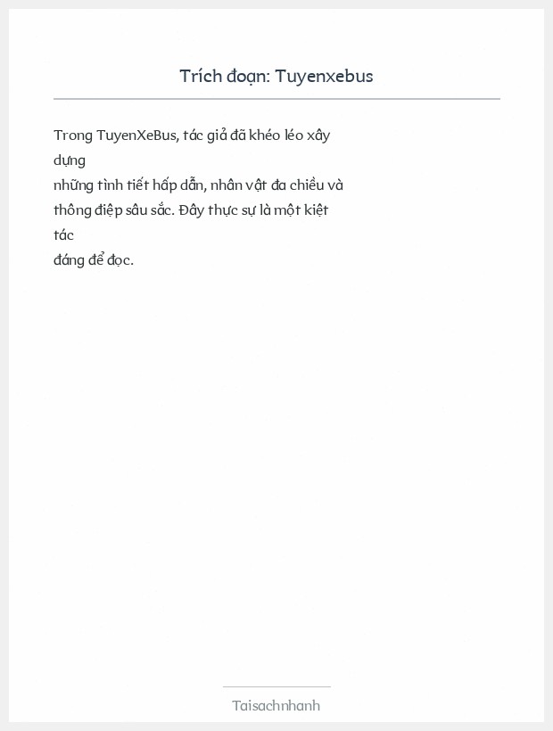 Trích đoạn Tuyenxebus