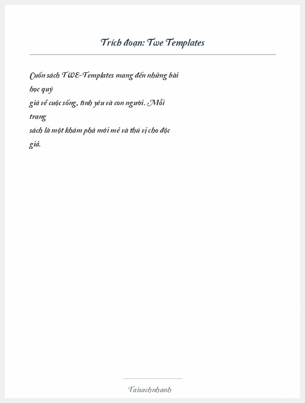 Trích đoạn Twe Templates